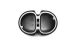 BMW R 100 Modelle Ventildeckel schwarz mit polierten Kanten, 4 Rippen