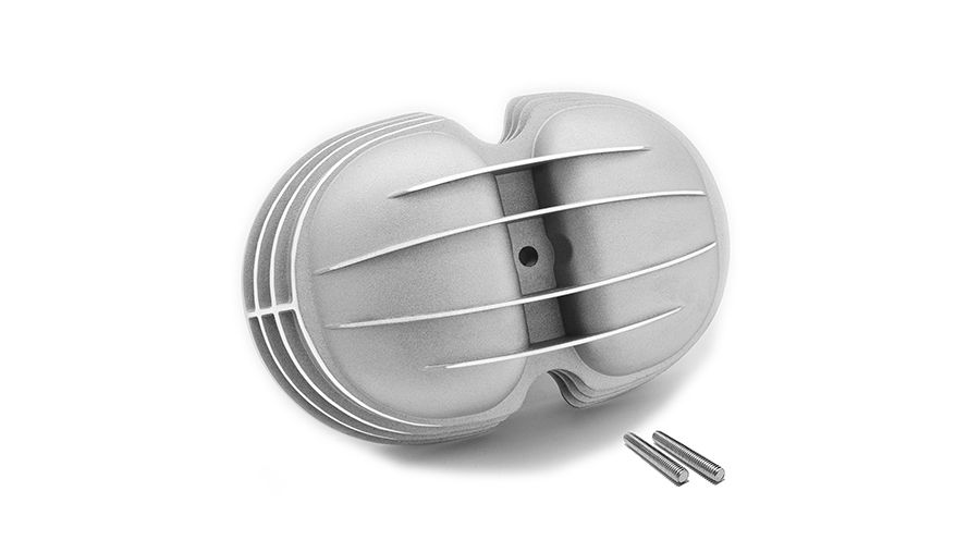 BMW R 80 Modelle Ventildeckel Klassische Optik mit polierten Rippen und Kanten, 4 Rippen