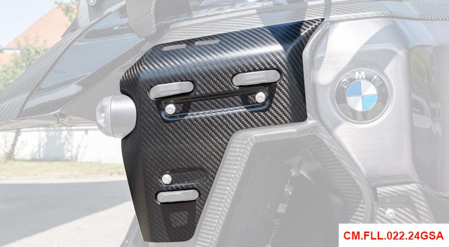 BMW R1300GS & Adventure Carbon Kühlerabdeckung mit Löchern für Taschenhalter