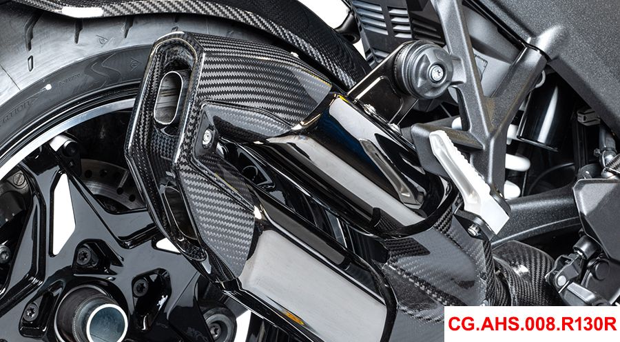 BMW R1300R Carbon Auspuffendkappen-Kit