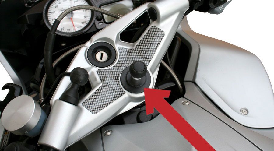 BMW K1300S GPS Halterung Gabelbrücke